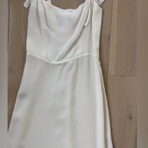 Reformation Besse Dress Ivory 0 Tie Straps Midi Dress - Picture 5 of 5